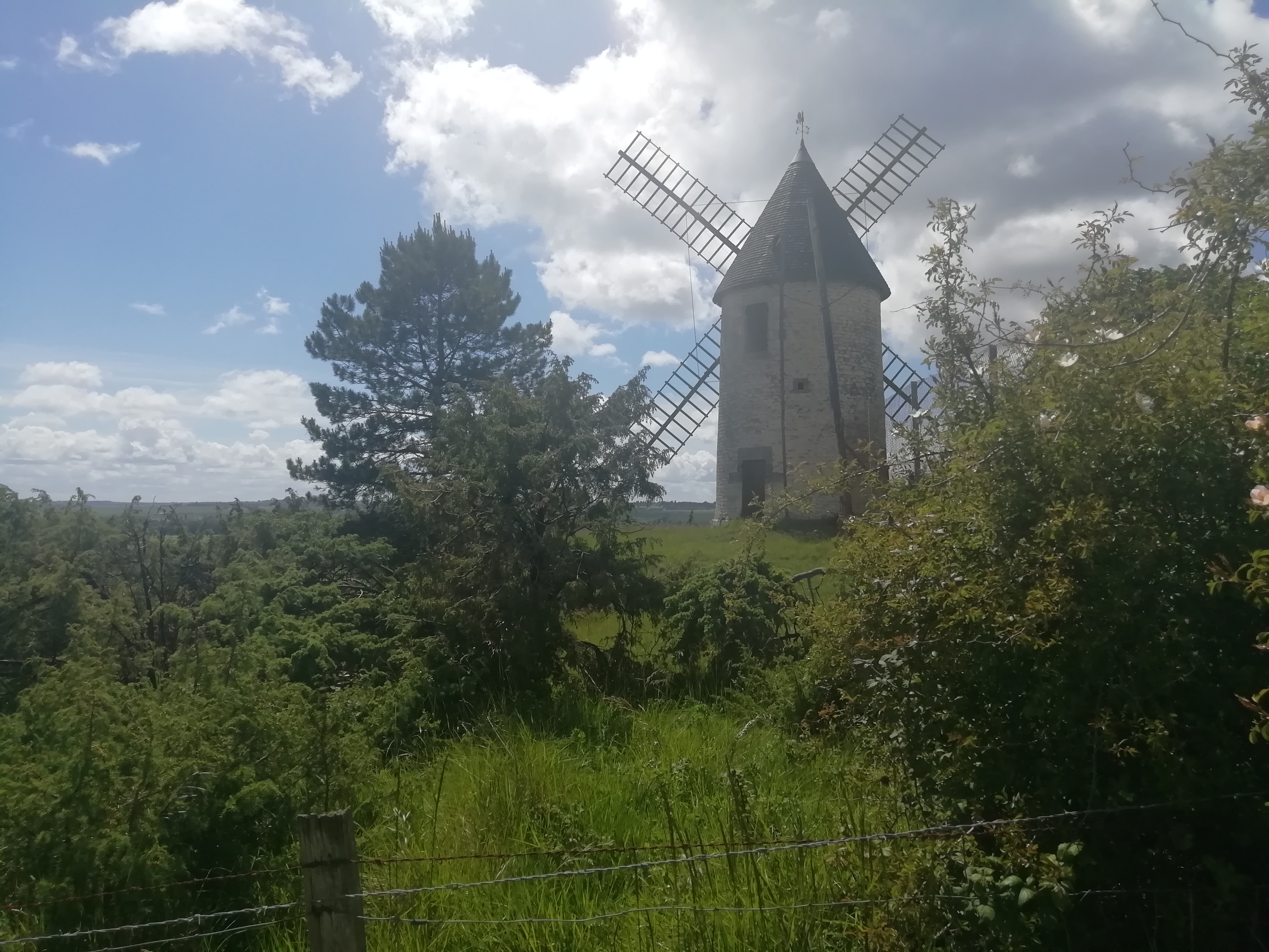 An abandonned windmill in France