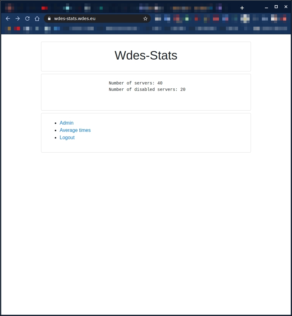 The wdes-stats homepage